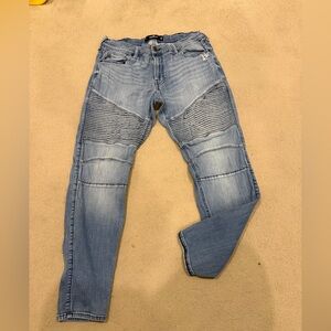 Hollister Light Blue Skinny Jeans for Men